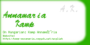 annamaria kamp business card